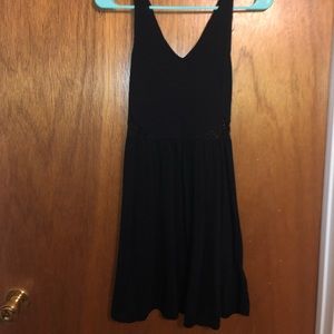 Little black dress with lacy back